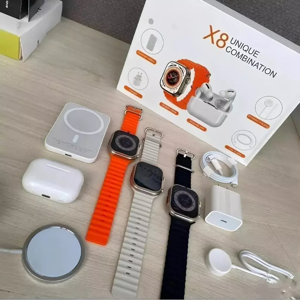 Combo Reloj Watch X8 Ultra-Lujo
